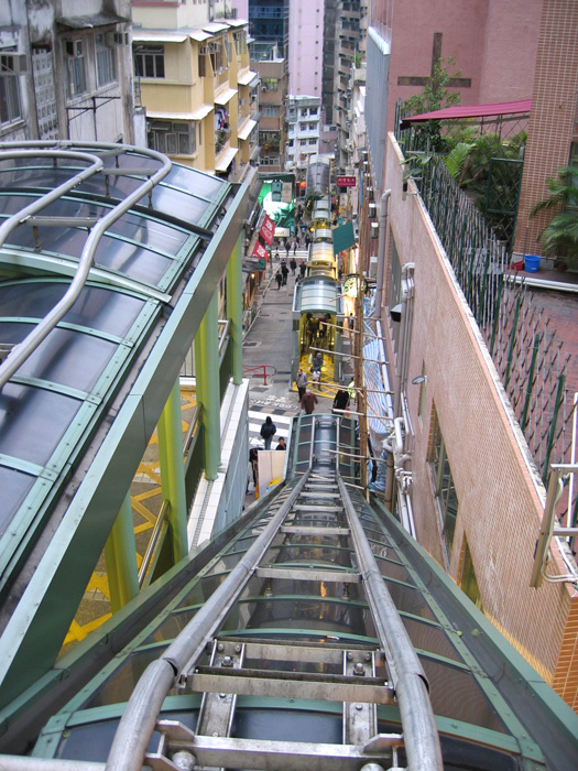 香港島のエスカレーター 香港島のエスカレーター