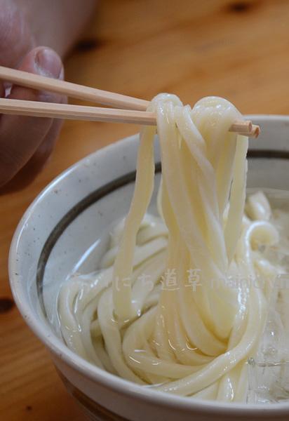 氷水で締めた麺も、つるしこ美味しい~ 氷水で締めた麺も、つるしこ美味しい~